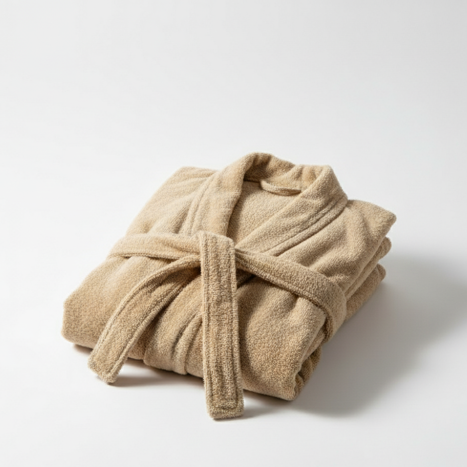 Chalatas Morera Beige – medvilnė ir mikropluoštas